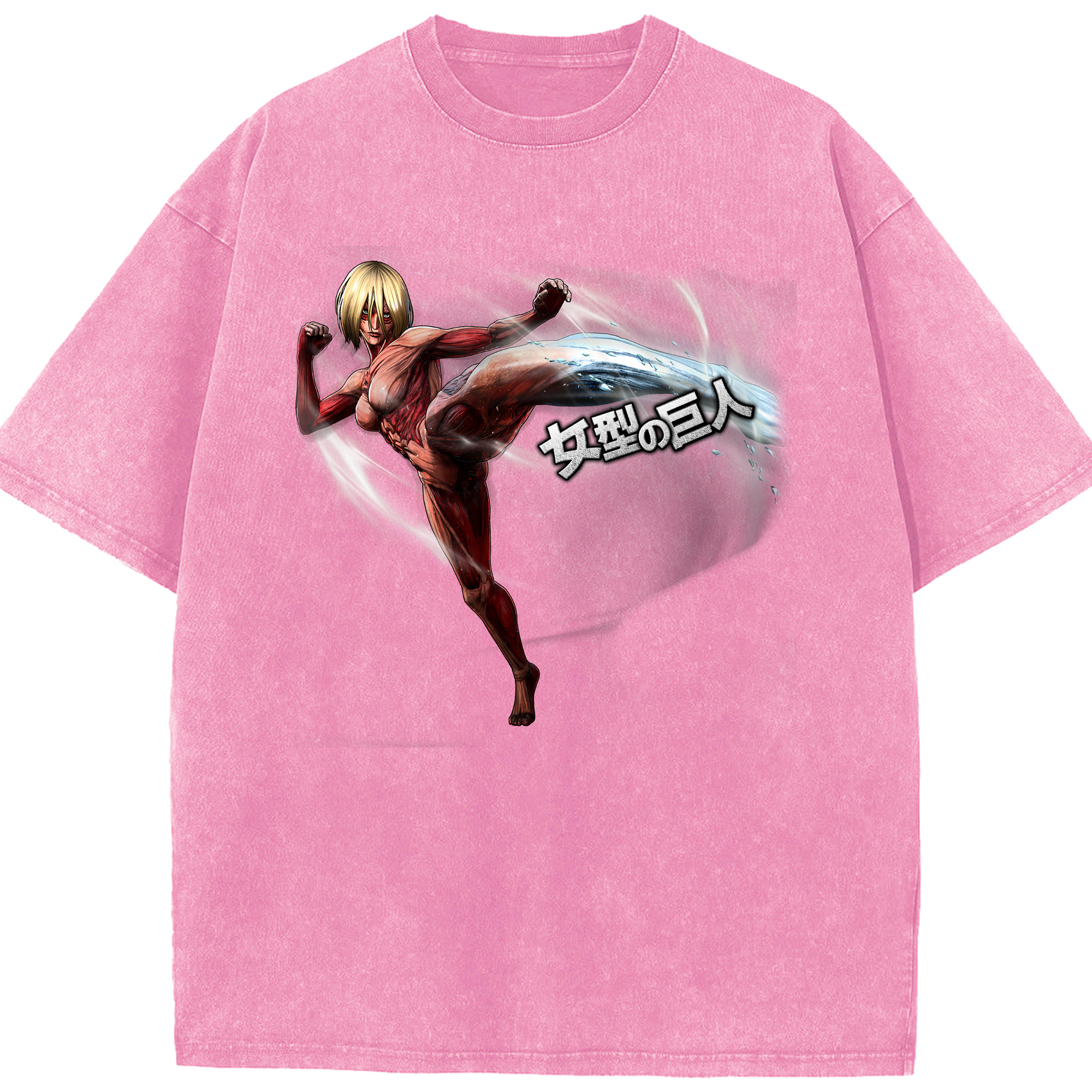 （画像用） 進撃の巨人 Attack on Titan 綿100% ヴィンテージ風 半袖Tシャツ（フロントプリント）